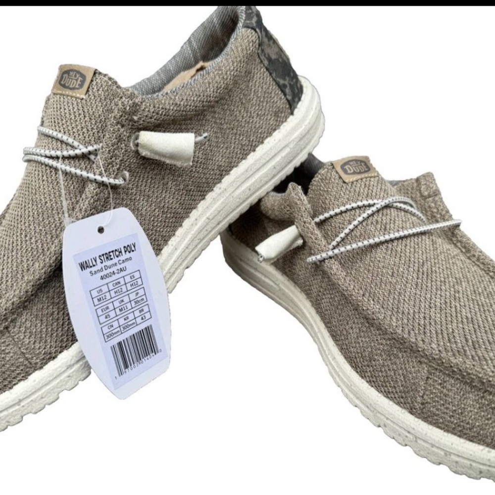 Hey Dude Wally Stretch Men Sand Dune Camo Size M12 Men's Slip on shoes